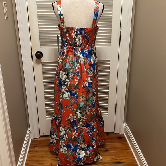 London Times Babydoll Tiered Maxi Dress in Original Blue - Picture 12 of 17